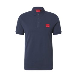 HUGO Tricou 'Dereso' albastru noapte / roșu