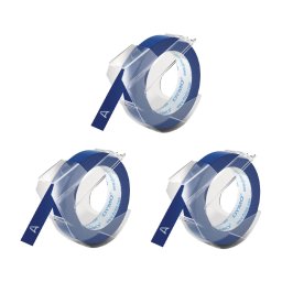 Set 3 benzi embosabile DYMO Omega 9 mm albastre pentru scoala, arhivare si organizare personala S0847740