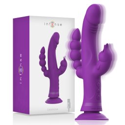 Intense Casanova Vibrator Rabbit Silicone Triple Engine Purple
