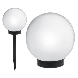 Lampă solară de grădină de sine stătătoare , bilă 15x15x48cm, LED alb, GB121