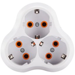 Triplu stecher 3 posturi YW-7356 contacte aliaj alama,cu impamantare