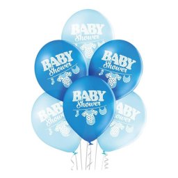Set 6 baloane latex Baby Shower Baiat 27 cm