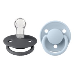 BIBS - Set 2 suzete De Lux Silicon, tetina rotunda, marime universala