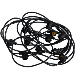 Ghirlanda luminoasa exterior 10 m 10 fasunguri E27 fara becuri,interconectabila,impermeabila