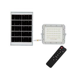 Proiector LED solar de exterior LED/10W/3,2V IP65 6400K alb + telecomandă