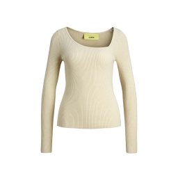 JJXX Tricotat Jxjuniper Asymmetric Neck Knit 12243987 12-0105 TCX bone white