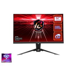 Monitor Gaming VA LED Asrock 31.5" PG32QF2B, QHD (2560 x 1440), HDMI, DisplayPort, AMD FreeSync, Boxe, 165 Hz, 1 ms, Negru