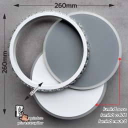Aplica LED perete 31W 2400LM 3000K/4000K/6500K 260x60mm