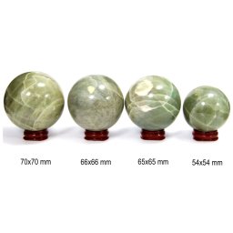 Sfera Piatra Lunii Gri Minerala Naturala 54-70 x 54-70 mm - 1 Buc
