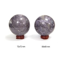 Sfera Lepidolit Mineral Natural - 69-72 x 69-72 mm - 1 Buc