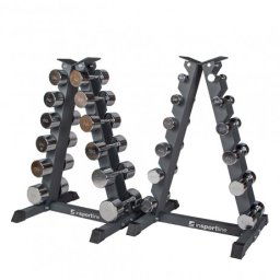 Set Gantere si 2 Suporturi inSPORTline Crossteel 2 x 1-14 kg