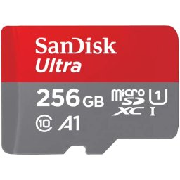 Card microSDXC SanDisk Ultra, 256 GB, clasa 10, UHS-I, SD Adapter
