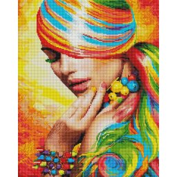 Set goblen cu diamante, cu sasiu, Dulce ca bomboana, 40x50 cm