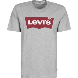 LEVI'S ® Tricou gri amestecat / roșu cireș / alb