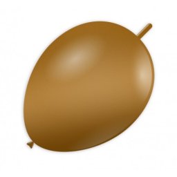 Set 10 baloane latex link o loon auriu metalizat 15 cm