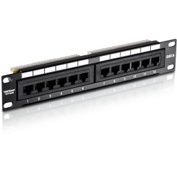 Patch Panel 12 porturi RJ45 UTP Cat6, 1U, TRENDnet TC-P12C6