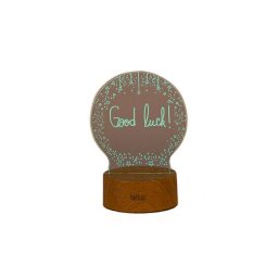 Lampa decorativa 3D halber, Glob, Lemn