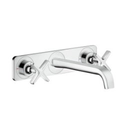 Baterie lavoar cu 3 orificii, montaj pe perete, Hansgrohe seria Citterio E