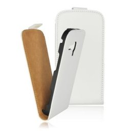 Samsung i9295 Galaxy S4 Active husa flip piele ecologica inchidere magnetica, white