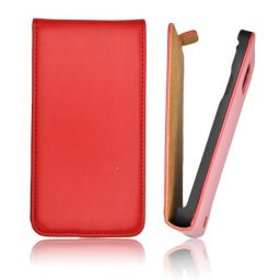 Samsung i9500 Galaxy S4 husa flip piele ecologica inchidere magnetica, red