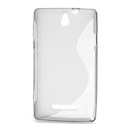 Sony Xperia E Husa CUBZ TPU S-line, gri semitransparent