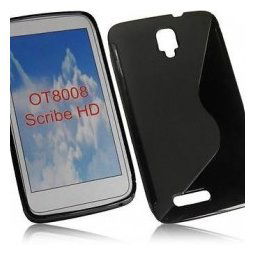 Alcatel OT 8008 Scribe HD Husa TPU S-Line, black