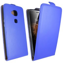 Huawei G8 husa flip piele ecologica, blue