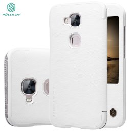 Huawei G8 husa Nillkin book Qin view, white