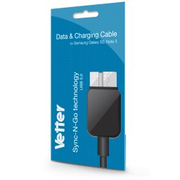 Cablu de date si incarcare USB 3.0, Vetter Black