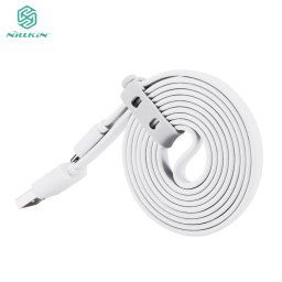 Cablu date si incarcare microUSB la USB Nillkin Flat, white