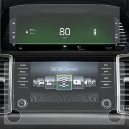 Skoda Kodiaq 2017+ Set (2 buc.) Folii de Protectie pentru Ceasuri si Navigatie - HD-Premium FoliaTa