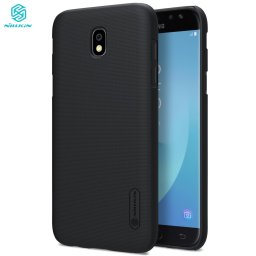 Husa Samsung Galaxy J7 (2017) - Nillkin Frosted Case, Black (folie de protectie inclusa)