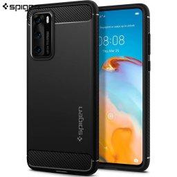 Husa Originala Huawei P40 - SPIGEN Case Rugged Armor Black