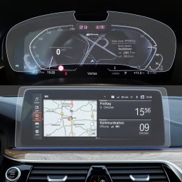 BMW Seria 5 G30/G31/G38 2017/2018 Set Folii de Protectie pentru Display Ceasuri/Navigatie - HD-Premium FoliaTa