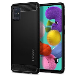 Husa Samsung Galaxy A51 - Spigen Case Rugged Armor, Black