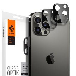 2 x Protectii Camera iPhone 12 PRO - Spigen Optik.TR, Black