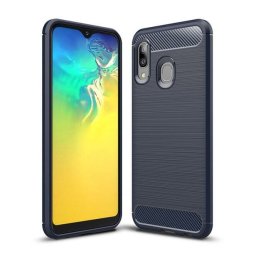 Husa Samsung Galaxy A20e - Gel TPU Series Carbon, Dark Blue