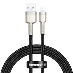 Cablu de Incarcare/Sincronizare - Baseus Cafule Metal Lightning 2.4A 100cm, Black
