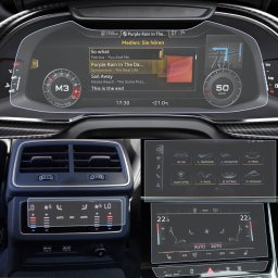 Audi A6 C8 2019+ Set (5 buc.) Folii de Protectie Ceasuri/ Navigatie/Consola/AC Spate - HD-Premium FoliaTa
