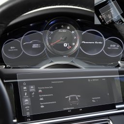 Porsche Panamera 2021+ Set (5 buc.) Folii de Protectie Ceasuri/ Navigatie / Display Consola Spate - HD-Premium FoliaTa