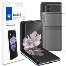 [Dome Premium Film] Samsung Galaxy Z Flip 3 Premium Film Screen Protector [1SET 4PCS] Anti-Shock, HD Clear, Self Healing EPU Film