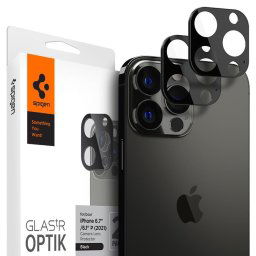 2 x Protectii Camera iPhone 13 PRO/13 PRO MAX - Spigen Optik.TR, Black