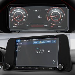 Hyundai Kona 2021+ Set (2 buc.) Folii de Protectie pentru Ceasuri si Navigatie - HD-Premium FoliaTa