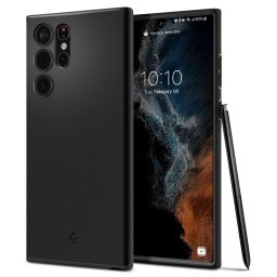 Husa Samsung Galaxy S22 ULTRA 5G - Spigen Case Thin Fit, Black