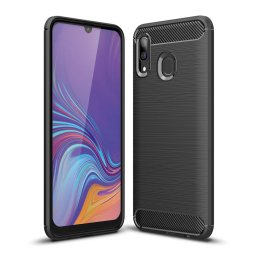 Husa Samsung Galaxy A40 - Techsuit Carbon Silicone, Black