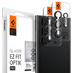 Protectie Camere SPIGEN OPTIK.TR ”EZ FIT” CAMERA PROTECTOR 2-PACK GALAXY S23 ULTRA BLACK