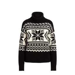 RALPH LAUREN Pulover Superb L/S Sweater 200919130002 black/mascarpone cream