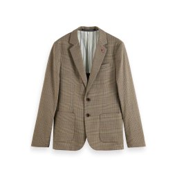 SCOTCH & SODA Sacou Classic Yarn-Dyed 3-Button 174330 SC6471 taupe check