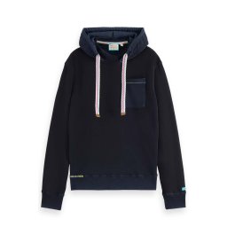 SCOTCH & SODA Futer Washed Pocket Hoodie 172980 SC0002 night