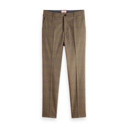 SCOTCH & SODA Pantaloni Seasonal Yarn-Dyed Check Slim Tapered Fit Chino 174329 SC6471 taupe check